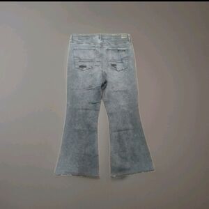 American Eagle Super High Rise Flare Jeans Women’s 36x29 Black Stretch Retro